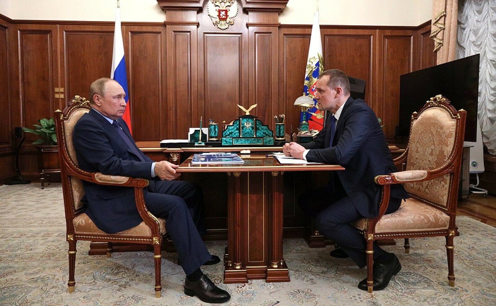 Владимир Путин провел встречу с руководителем Росреестра Олегом Скуфинским