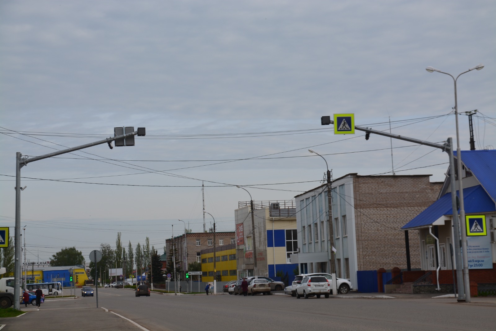 Пешеходный переход по улице Худайбердина (г. Янаул)