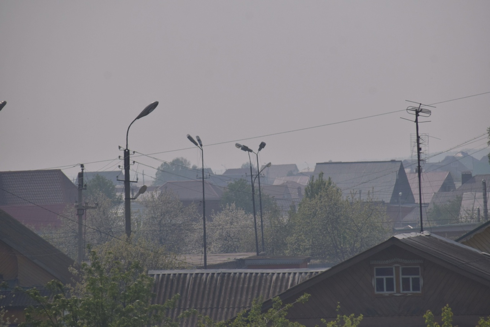 Над Янаулом установился смог от сибирских пожаров