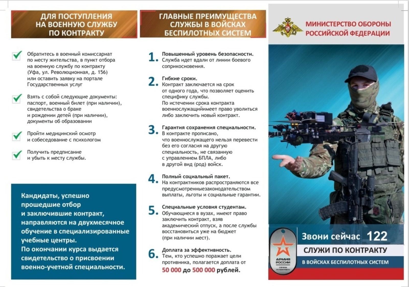 В Башкирии заработал чат-бот о службе в войсках БПЛА