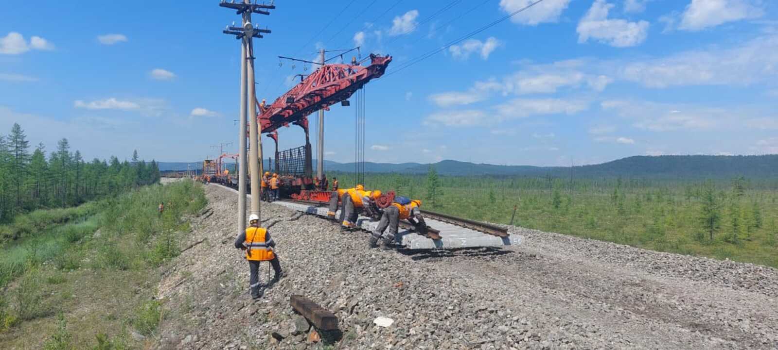 ПМС-215 принимает  участие в строительстве Байкало-Амурской магистрали
