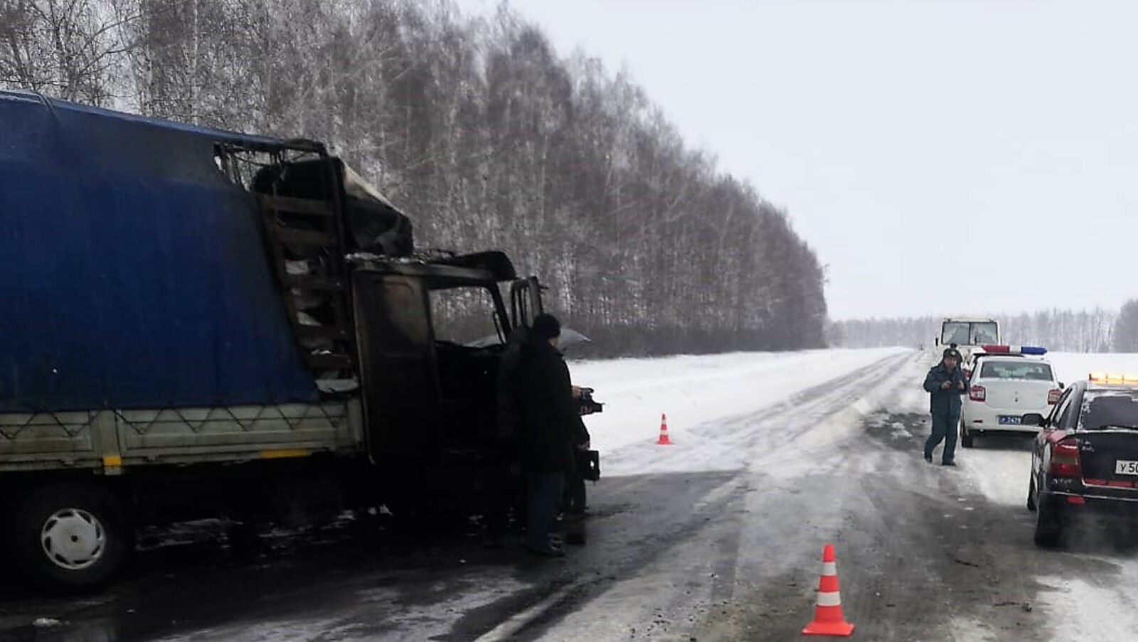 На автодороге Янаул – Максимово произошло ДТП с участием грузовика, «легковушки» и пассажирского автобуса