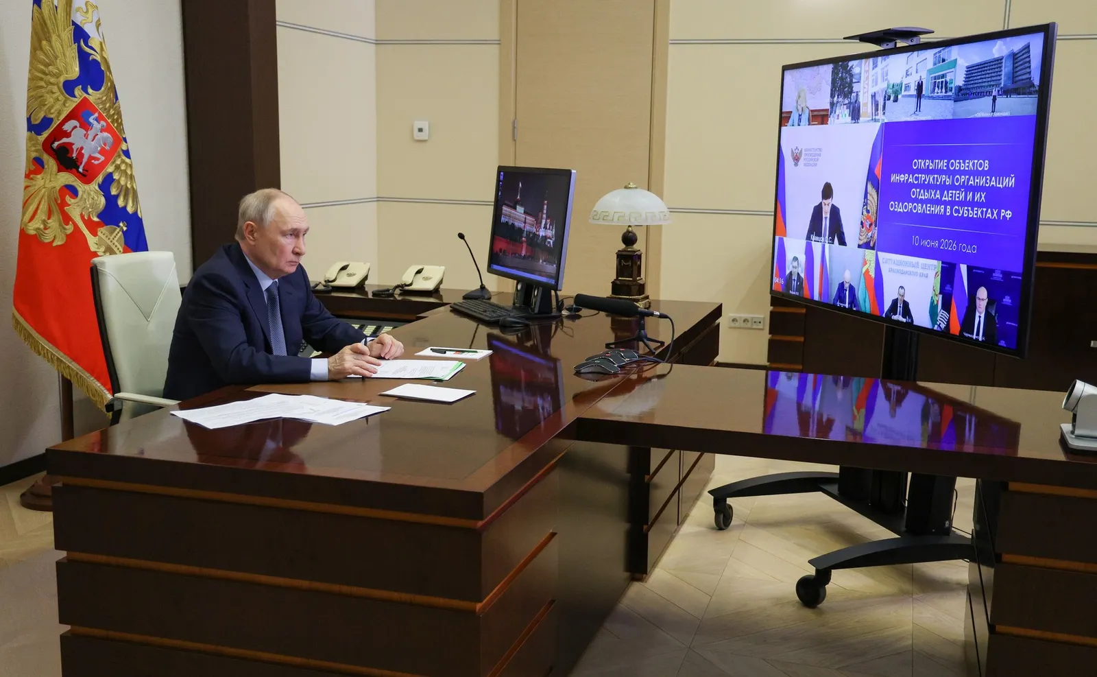 пресс-служба Кремля В Ново-Огарёво обсудили организацию детского отдыха этим летом в стране