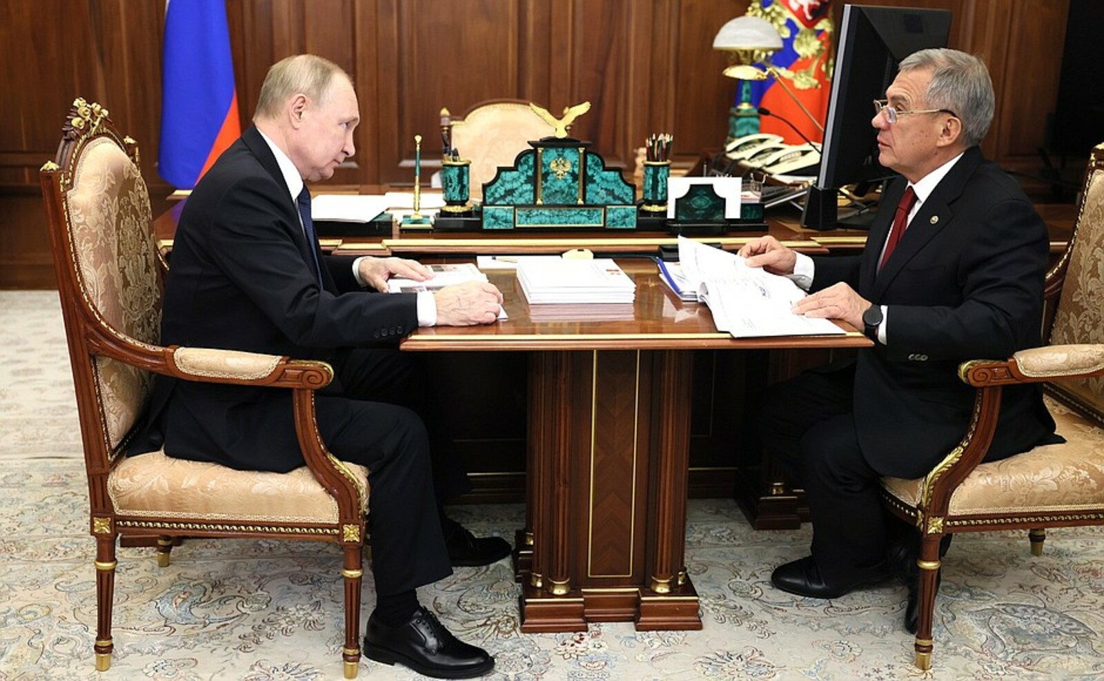 Встреча Владимира Путина с Рустамом Миннихановым