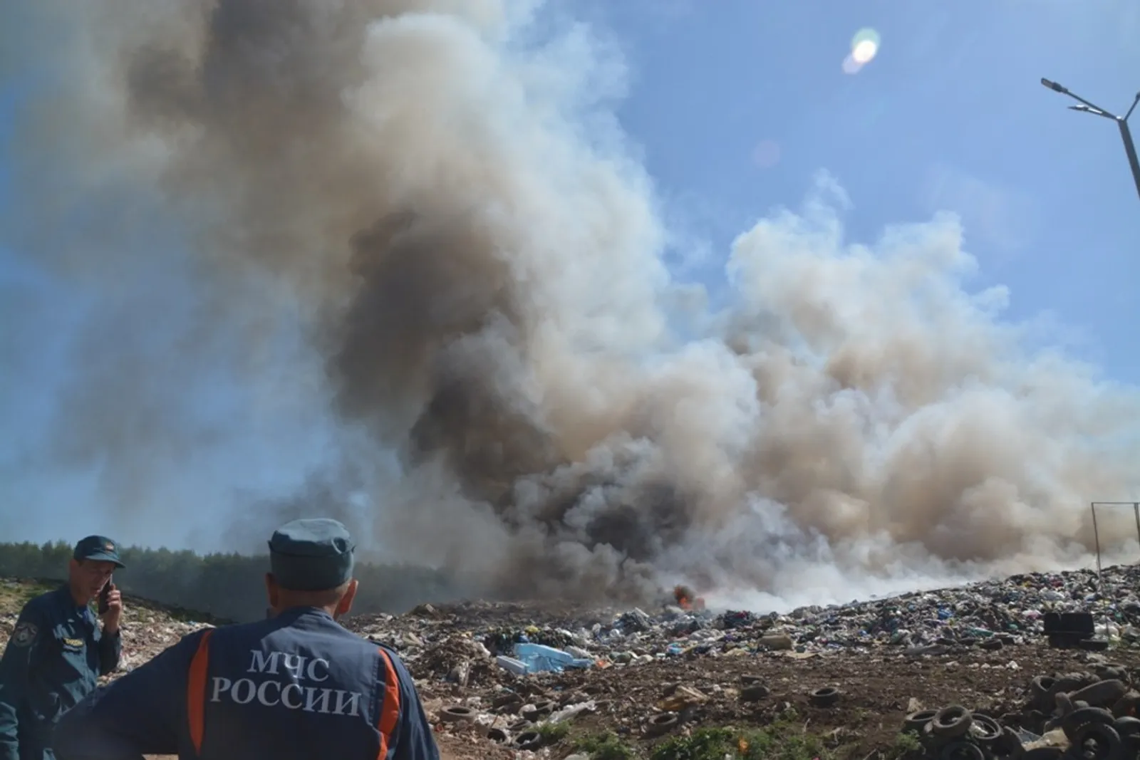 Ильдар Шарипов  В Янаульском районе пожар на полигоне ТКО