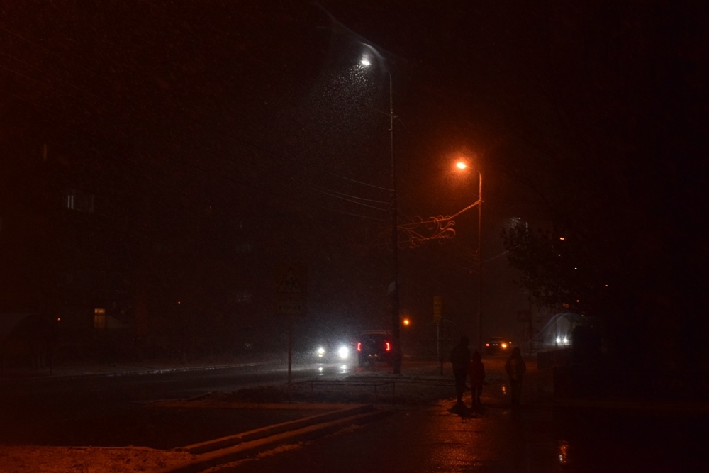 В Янауле падает первый снег
