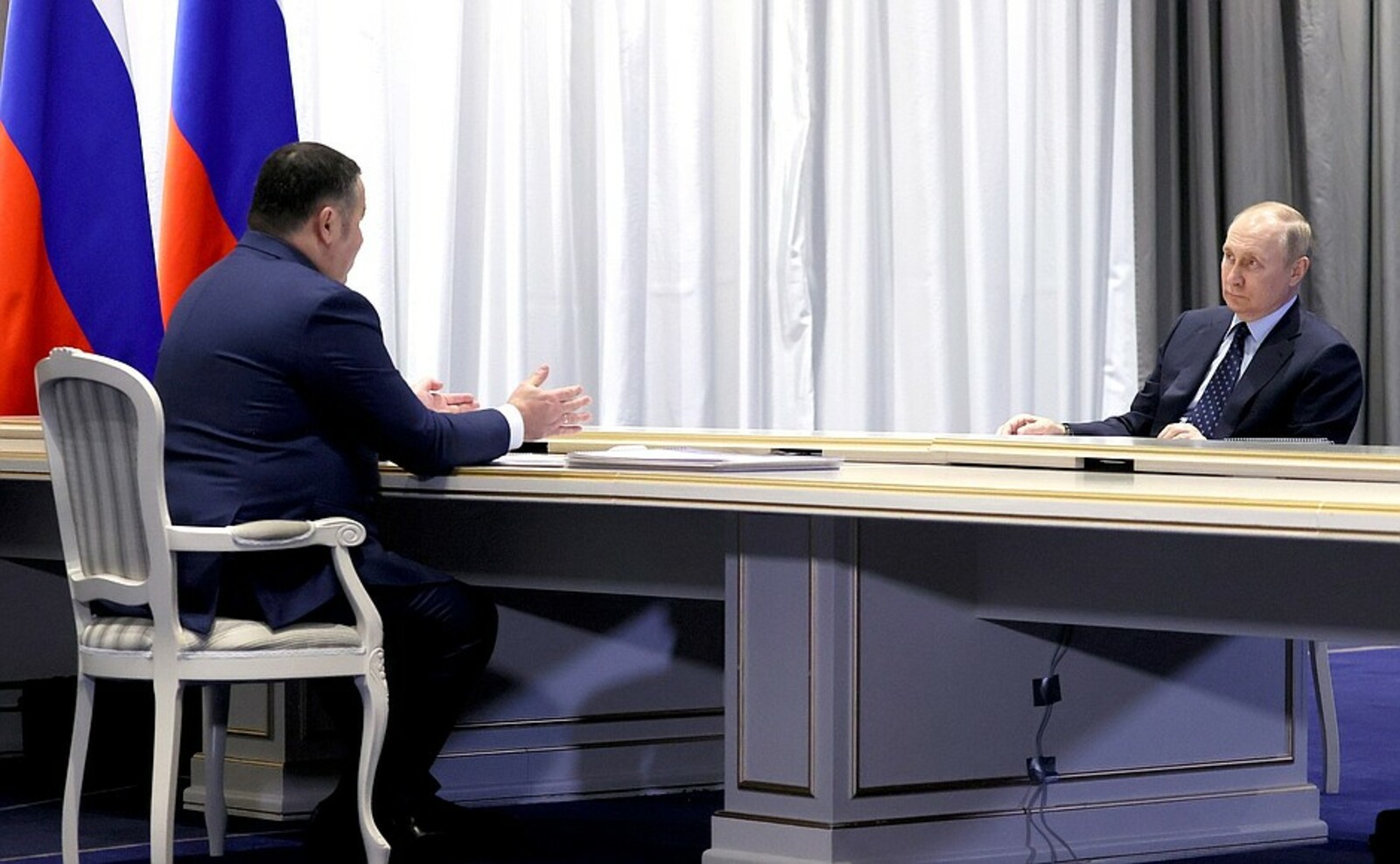 Владимир Путин провёл рабочую встречу с губернатором Тверской области Игорем Руденей