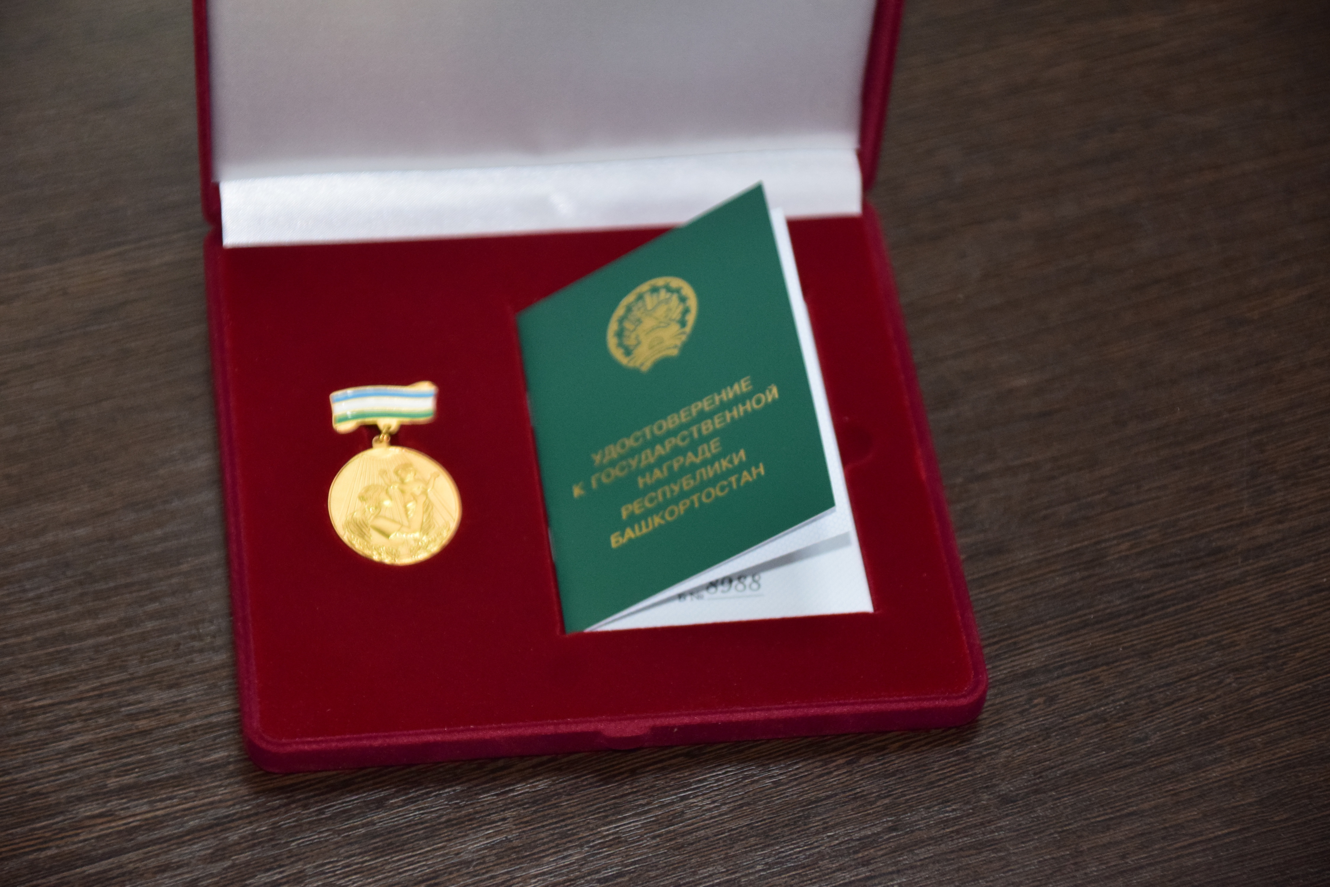 В Янауле многодетной матери вручили медаль «Материнская слава»