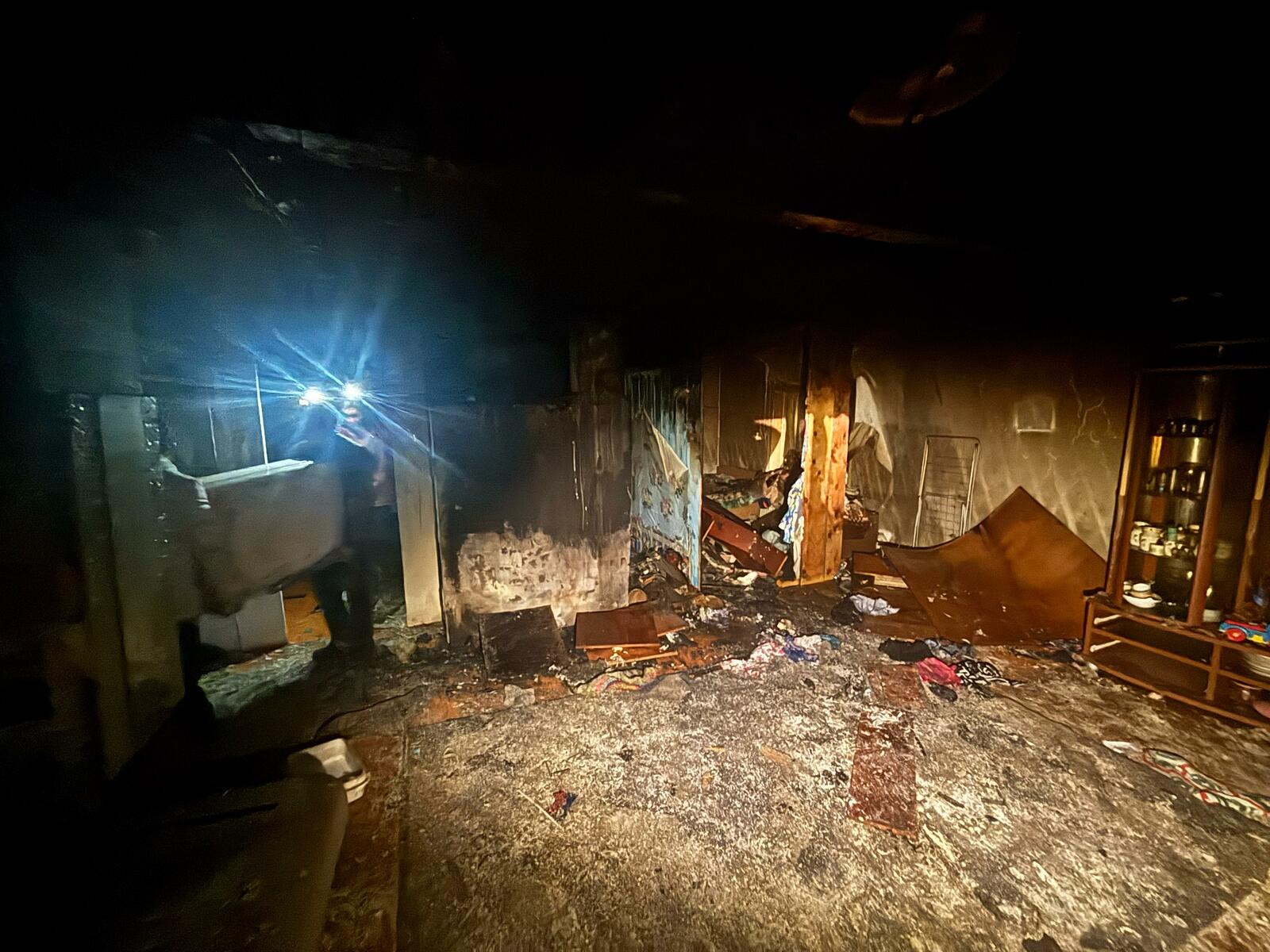 Ночной пожар в Новотроицком (Янаульский район)